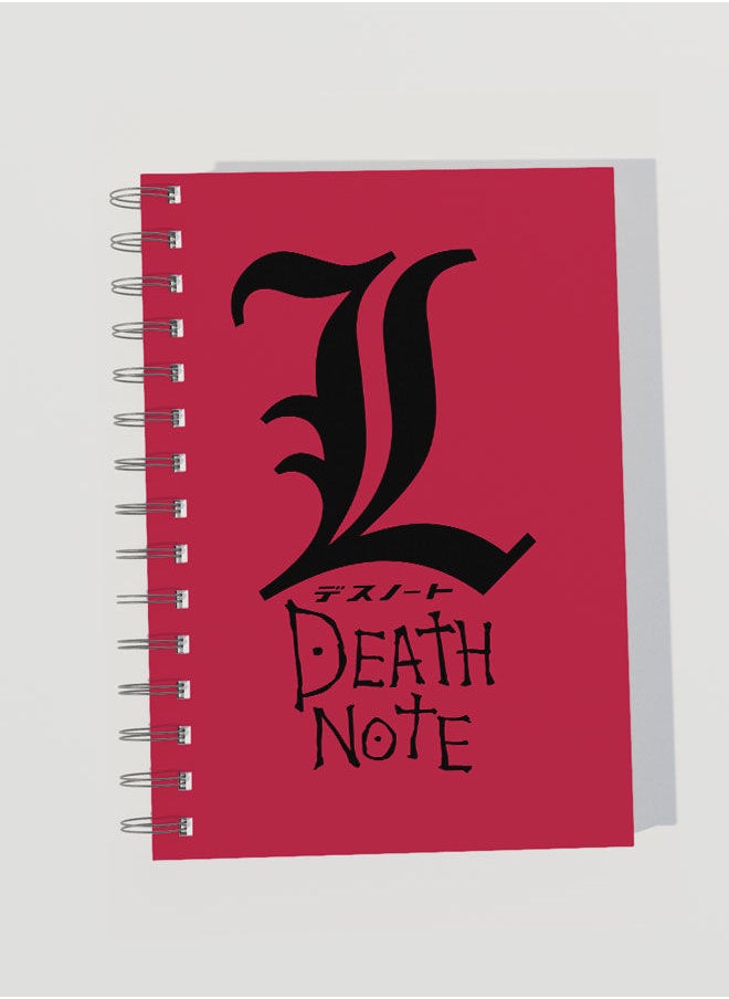 LIT - Death Note A5 Notebook Death Note Anime A5 Size Spiral Notebook Japanese Comic Style Manga Spiral Notebook L Lawliet detective-Kira - Image 1