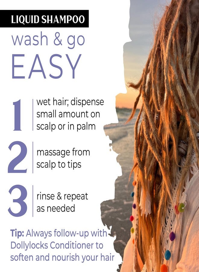Dollylocks Clarifying Liquid Shampoo | Nag Champa | Paraben-free, Plant-Based, Vegan, Residue-Free Loc, Braid, Dreadlock Care | All hair types | 8oz - Image 5