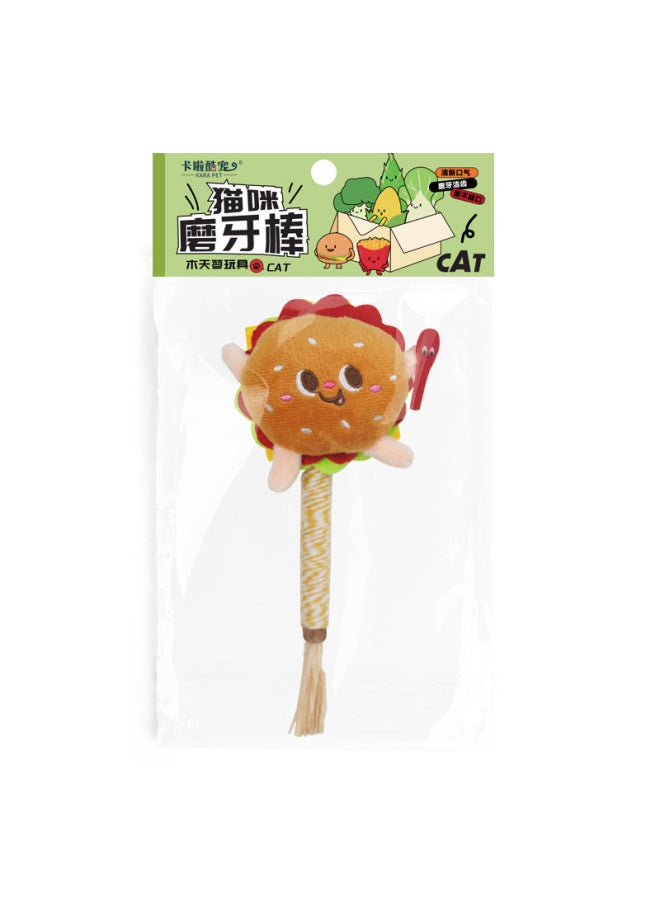 Cat Molar Toy Polygonum Knox Plush Cute Cartoon Kitten Self-hei-hei-resistant Bite-resistant Cat Stick Pet Supplies