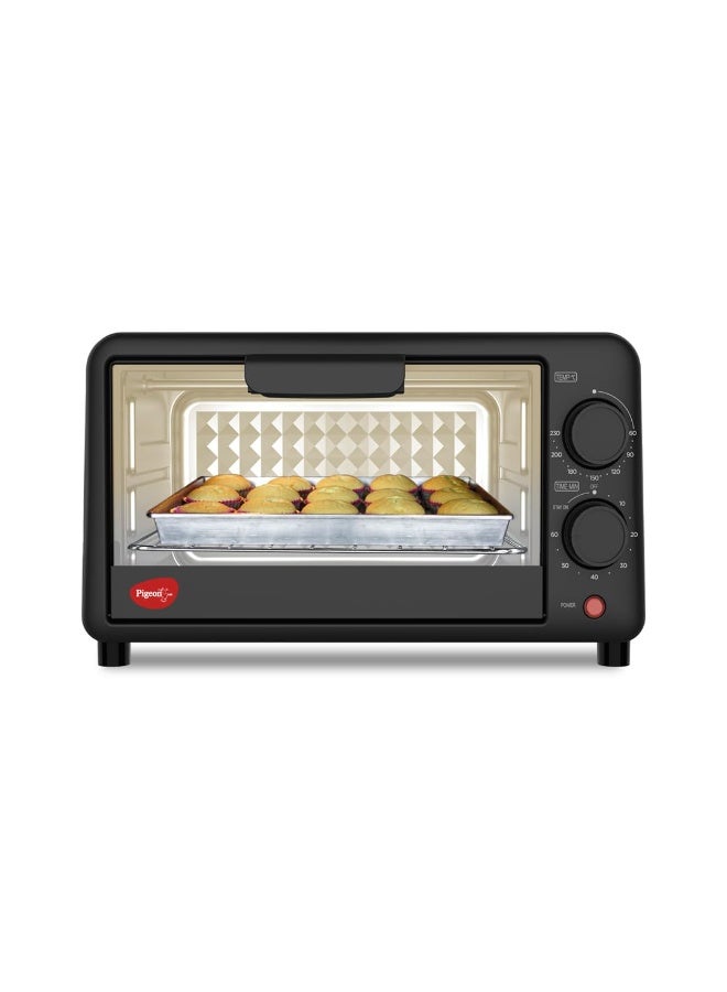 بيجون Pigeon Oven Toaster Grill (12381) 9 Liters OTG Without Rotisserie for Oven Toaster and Grill for Grilling and Baking Cakes (Grey) - Image 1