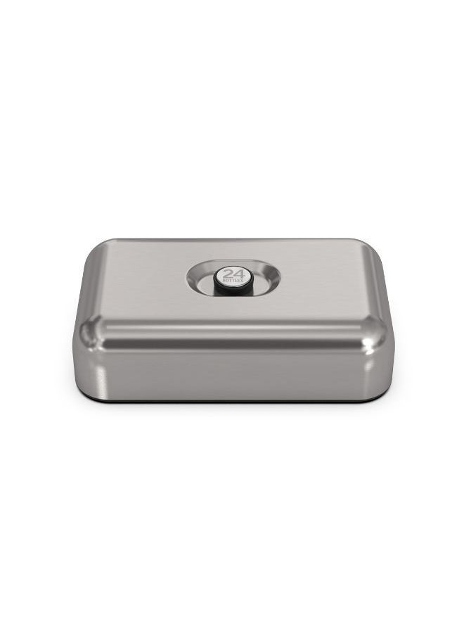 24Bottles - Microwave & Dishwasher Safe Lunch Box - Brushed Steel - Image 1