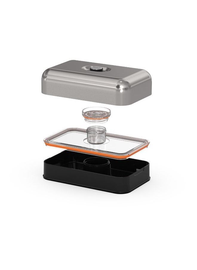 24Bottles - Microwave & Dishwasher Safe Lunch Box - Brushed Steel - Image 1