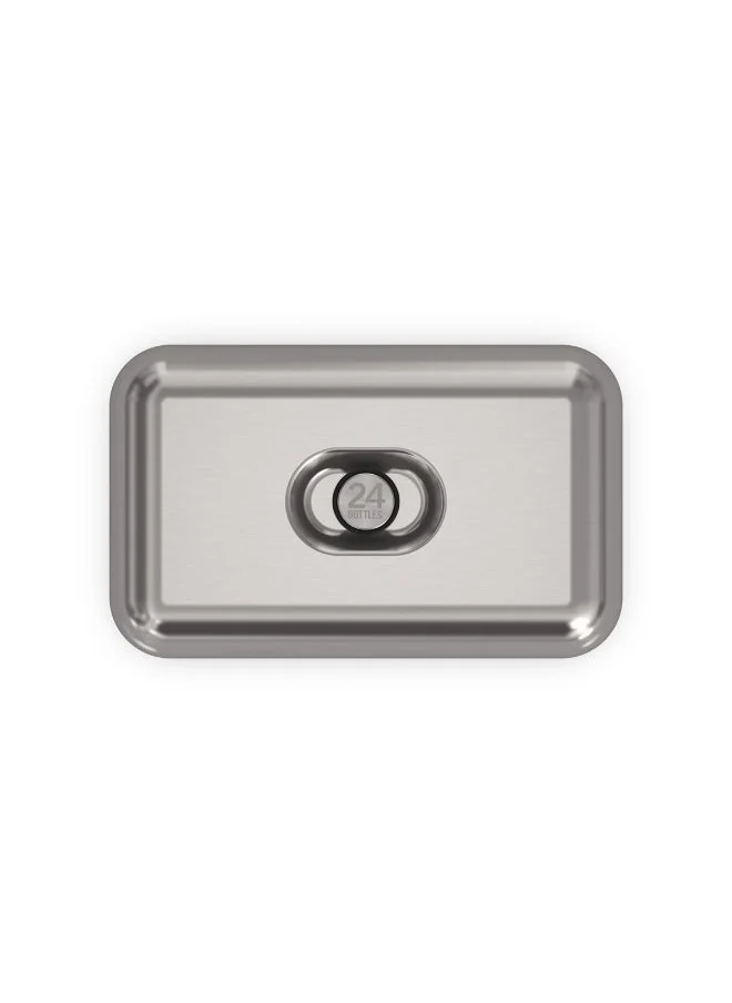 24Bottles Microwave & Dishwasher Safe Lunch Box - Brushed Steel