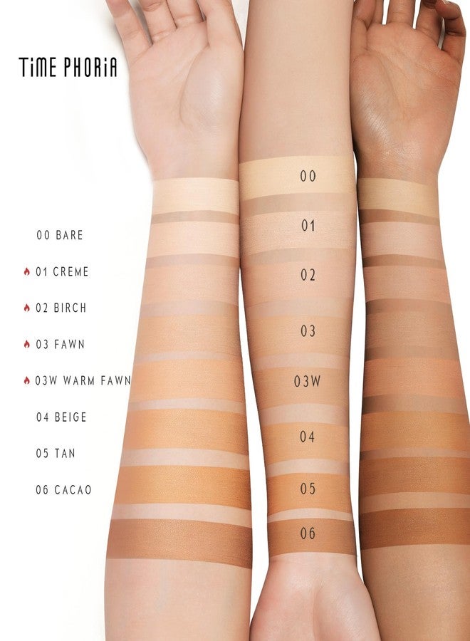 كريم أساس تايمفوريا تايم ليس لومينا مات كوفر كوشن -02 بيرش، تغطية كاملة بتقنية الوسادة الهوائية، خفيف الوزن وطبيعي، لمسة نهائية مطفية خالية من العيوب، تحكم في الزيوت لمدة 12 ساعة، يدوم طويلاً، مقاوم للماء والعرق - Image 5