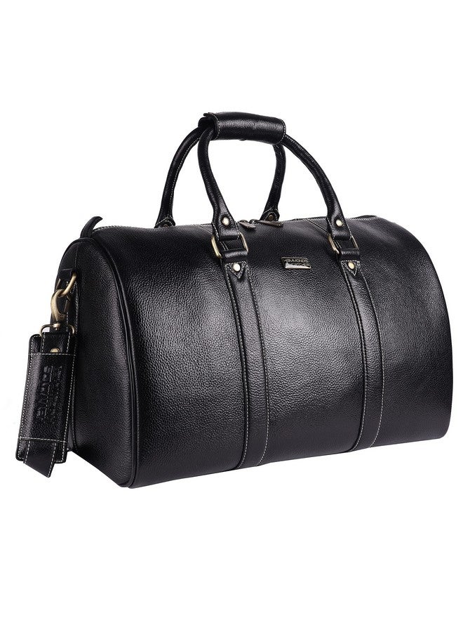  هاموندز فلاي كاتشر حقيبة دافل HAMMONDS FLYCATCHER للسفر (18 بوصة) - جلد طبيعي، مقاوم للماء - حقيبة مثالية للكابينة أثناء الطيران - حقيبة سفر نهاية الأسبوع للرجال والنساء للأمتعة (18 بوصة، أسود) - Image 1