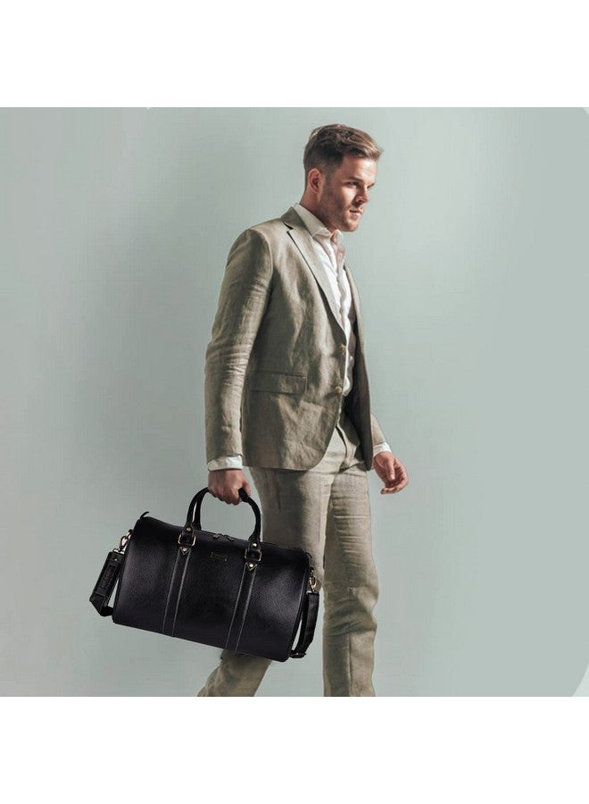  هاموندز فلاي كاتشر حقيبة دافل HAMMONDS FLYCATCHER للسفر (18 بوصة) - جلد طبيعي، مقاوم للماء - حقيبة مثالية للكابينة أثناء الطيران - حقيبة سفر نهاية الأسبوع للرجال والنساء للأمتعة (18 بوصة، أسود) - Image 2