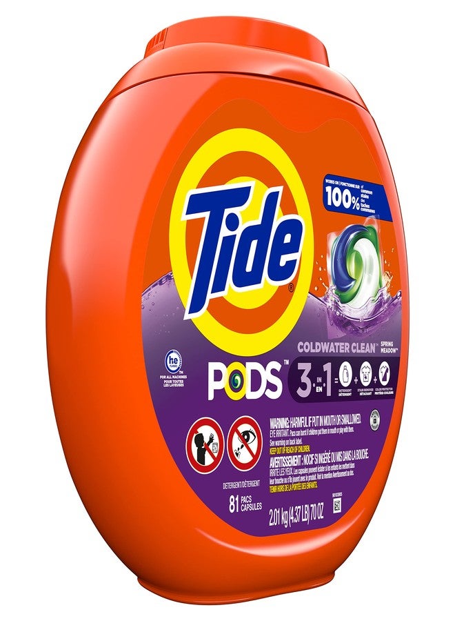 Tide Pods He Turbo Laundry Detergent Packs, Spring Meadow, 81 Count - Image 3