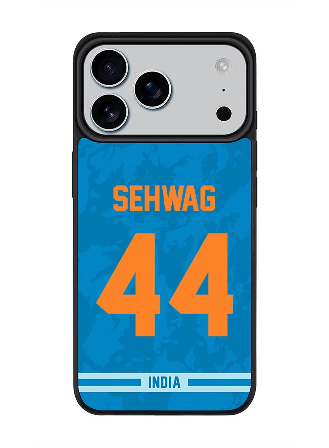 Stylizedd iPhone 17 Pro Max Case, [Compatible with MagSafe] Slim Magnetic cover Phone Case iPhone 17 Pro Max -India Virender Sehwag, Jersey No 44 - Image 1