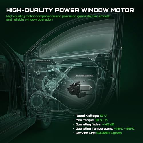 TCFWED Power Window Motor Compatible with Toyota Camry 2002-2006 RAV4 2001-2005 Highlander 2001-2007 & Scion xA 2004-2006 Front Passenger Side,2-pin Plugs,Replace # 47-10011 85710-12300 85710-42070 - Image 3