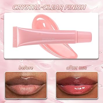 مجموعة لامع الشفاه بأربعة ألوان تركيبة خفيفة غير لزجة مع مكونات طبيعية مرطب عميق لزيت الشفاه للحصول على شفاه أكثر امتلاءً ونعومة ولمعان - Image 4