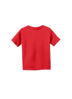 PRINTSHOP4ME Christmas Emoji Kids Red T-Shirt For Girls–Soft Cotton Round Neck Short Sleeve T-Shirt With Smiley Face Emoji–Great For Parties  - Image 4