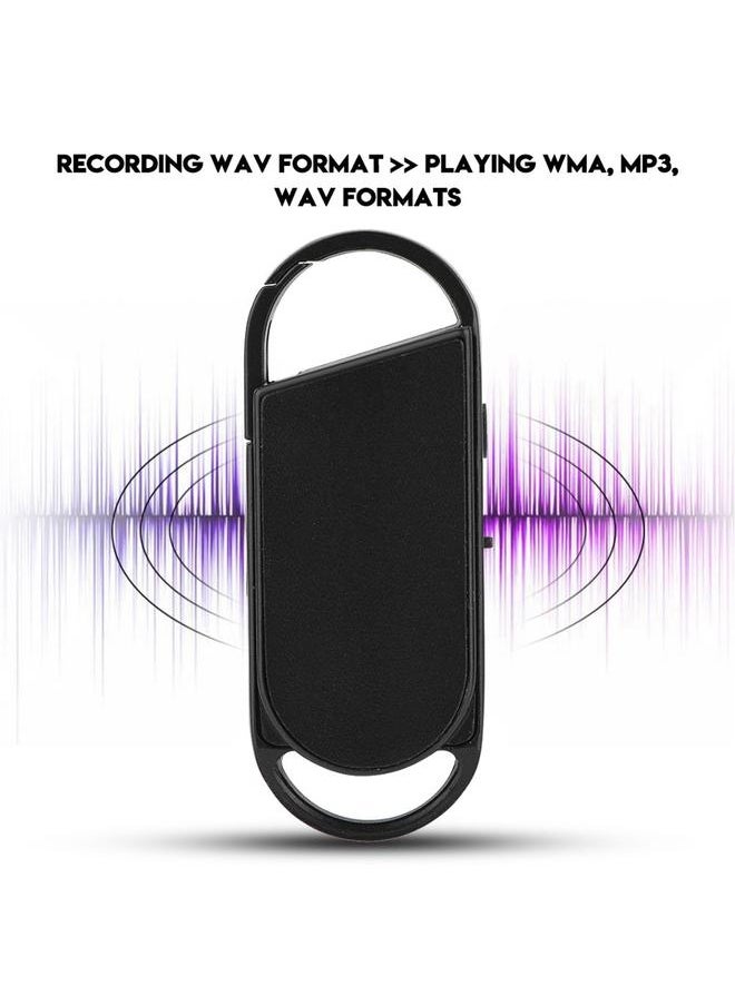 Thoraya - 8G 18 Hours Keychain Digital Voice Recorder 512kbps WAV to WMA/MP3/WAV Mini Audio Recorder - Image 1