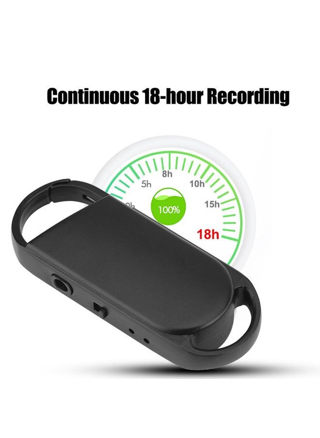 Thoraya - 8G 18 Hours Keychain Digital Voice Recorder 512kbps WAV to WMA/MP3/WAV Mini Audio Recorder - Image 1