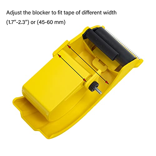 Prosun 2 Inch Packing Tape Gun Dispenser, Width-Adjustable Box Sealer, Lightweight Ergonomic Industrial Heavy Duty Tape Cutter for Carton, Packaging and Box Sealing, Yellow - Image 3