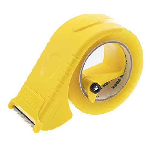 Prosun 2 Inch Packing Tape Gun Dispenser, Width-Adjustable Box Sealer, Lightweight Ergonomic Industrial Heavy Duty Tape Cutter for Carton, Packaging and Box Sealing, Yellow - Image 1