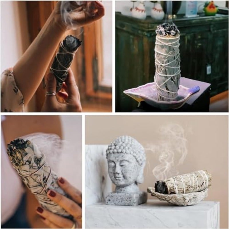 3Pack White Sage Stick4 Inch White Sage Bundles Natural California Sage Smudge Sticks Wand Sage for Home Cleansing Incense Healing Meditation Negative EnergyOther Smudging Rituals - Image 4