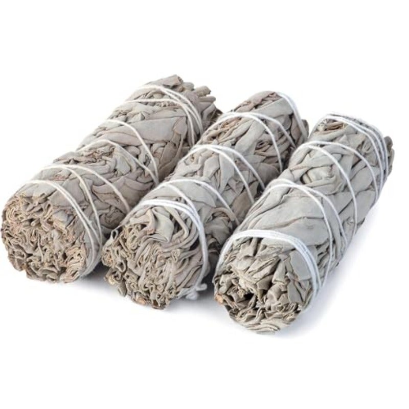 3Pack White Sage Stick4 Inch White Sage Bundles Natural California Sage Smudge Sticks Wand Sage for Home Cleansing Incense Healing Meditation Negative EnergyOther Smudging Rituals - Image 1