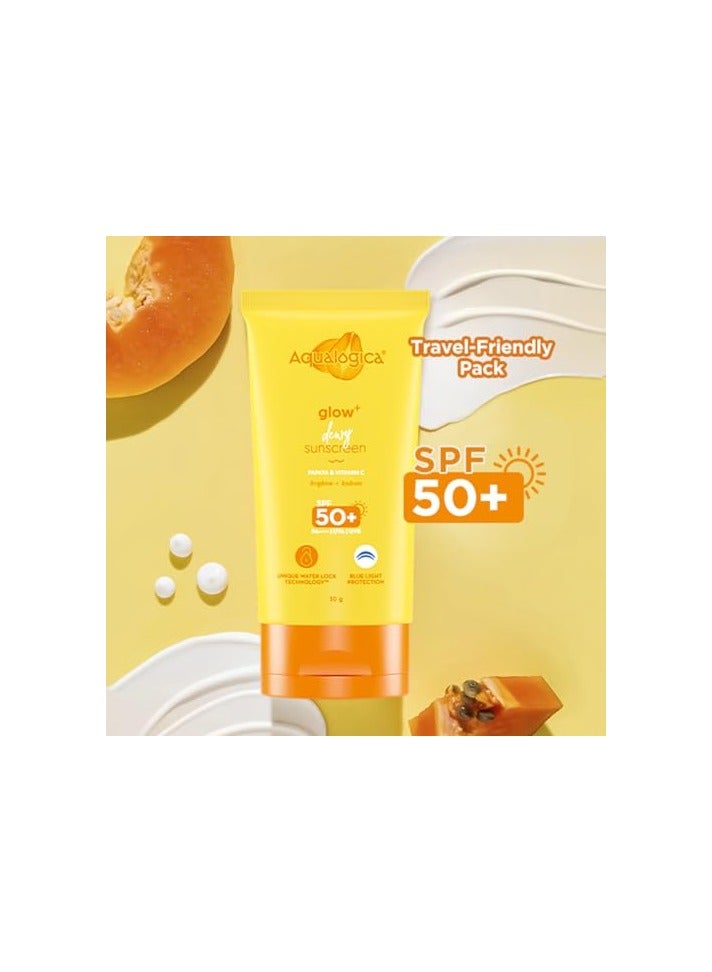 AQUALOGICA SUNSCREEN GLOW DEWY SPF50 30G - Image 2