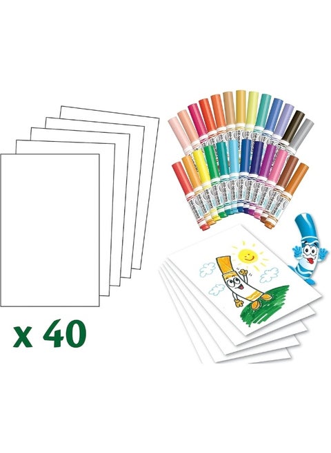 Crayola - Washable Pip Squeaks & Paper Set with 25 Crayons - 04-5227