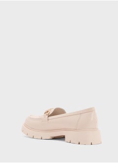 Ginger Chunky Metal Trim Detail Moccasin  - Image 3