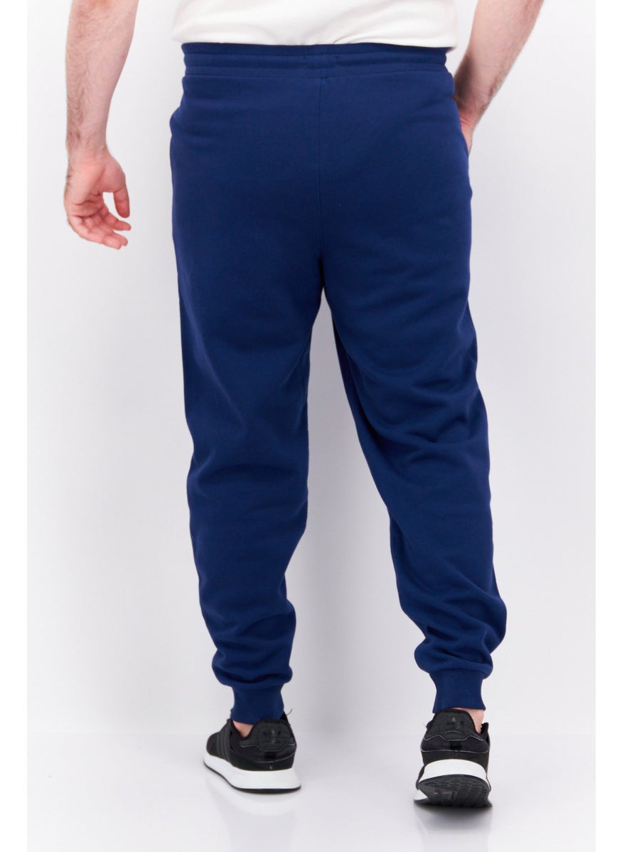 ESPRIT Men Regular Fit Brand Logo Sweatpants, Blue  - Image 3