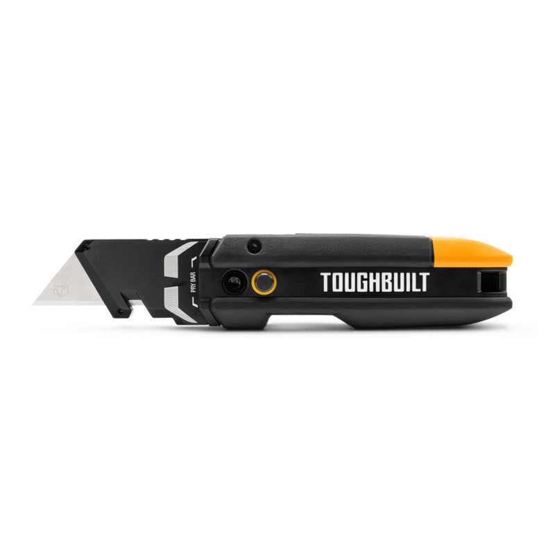 ToughBuilt â€“ Prybar Utility Knife, Heavy-Duty Folding Utility Knife with Built-In Prybar, Scraper Edge, Wire Cutter, and Quick-Change Blade Release, All-Metal Construction (TB-H4-12-I) - Image 2
