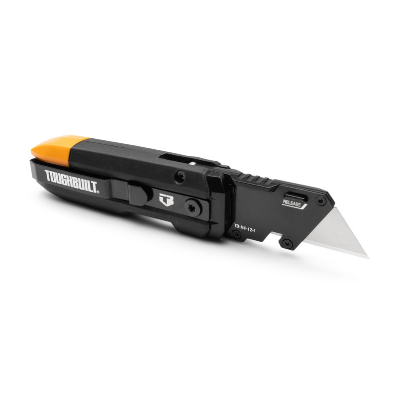 ToughBuilt â€“ Prybar Utility Knife, Heavy-Duty Folding Utility Knife with Built-In Prybar, Scraper Edge, Wire Cutter, and Quick-Change Blade Release, All-Metal Construction (TB-H4-12-I) - Image 5
