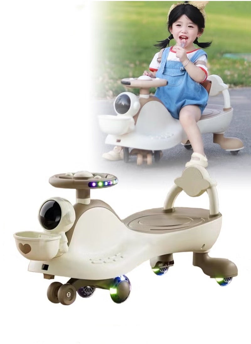 MIXDE Ride on Car for Kids, Extended Baby Swing Car, Magic Baby Cars for 1-6 Years Boys Girls, Ride-On Toys for Kids Toddlers, Twister with Silent Wheels, Light, Music and Backrest, for Riding with Parents  - Image 1