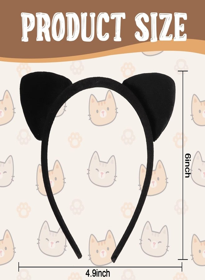 ACO-UINT Black Cat Ears Headband for Women Halloween Cosplay Costume Party Cute Hair Accessories for Adult - Image 2