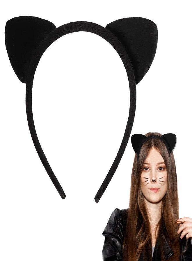 ACO-UINT Black Cat Ears Headband for Women Halloween Cosplay Costume Party Cute Hair Accessories for Adult - Image 1