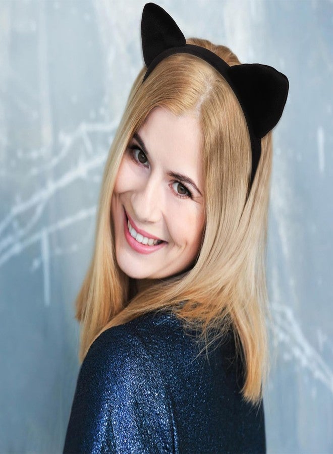 ACO-UINT Black Cat Ears Headband for Women Halloween Cosplay Costume Party Cute Hair Accessories for Adult - Image 4