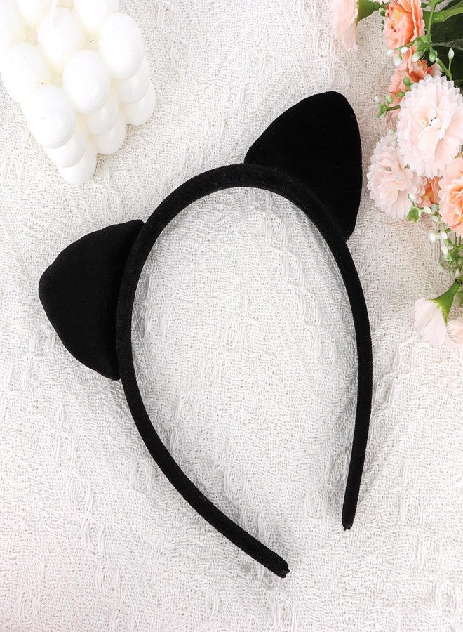 ACO-UINT Black Cat Ears Headband for Women Halloween Cosplay Costume Party Cute Hair Accessories for Adult - Image 5