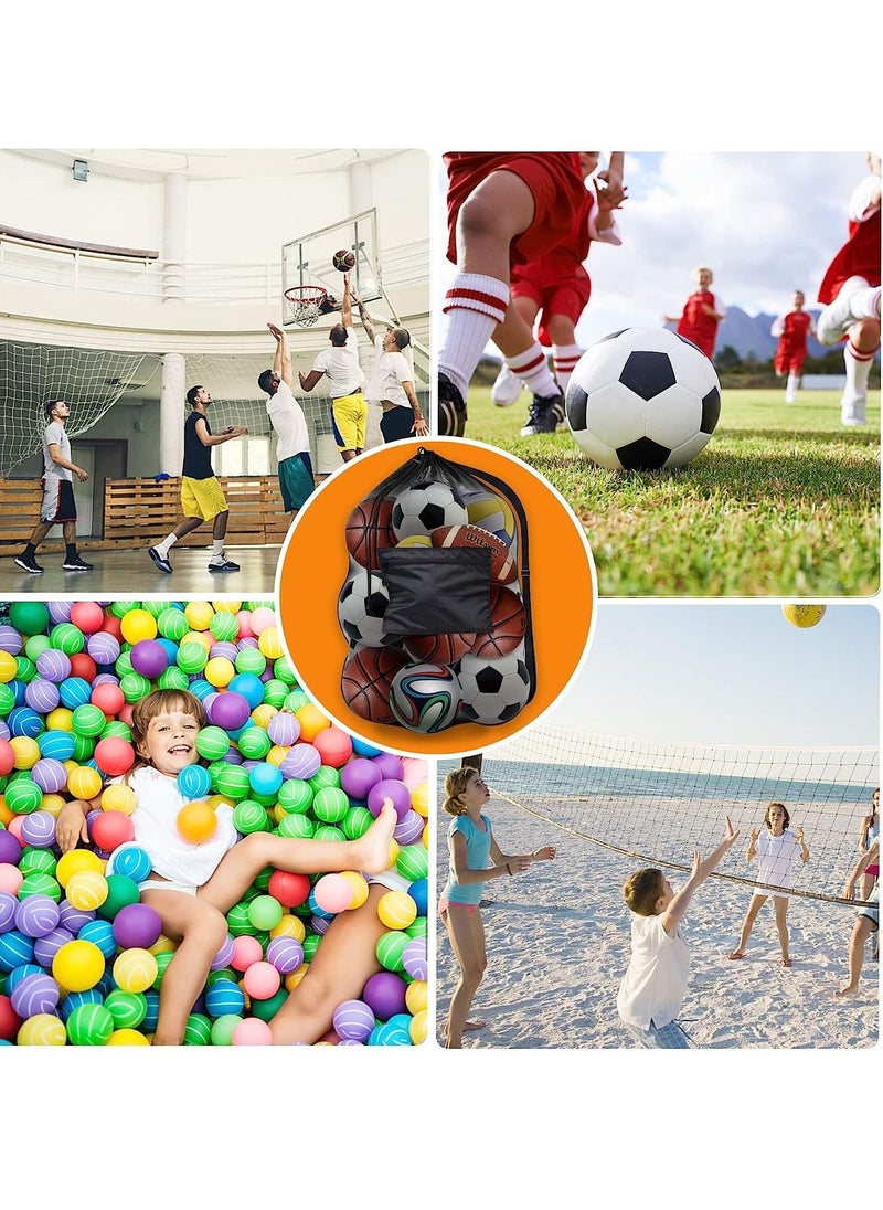 KASTWAVE - Mesh Ball Bags, Heavy Duty Sports Ball Bag with Adjustable Strap, Drawstring Extra Large Soccer Ball Bag Work for Coach, Basketball,Football, Volleyball,BaseBall and Swimming Gears - Image 1