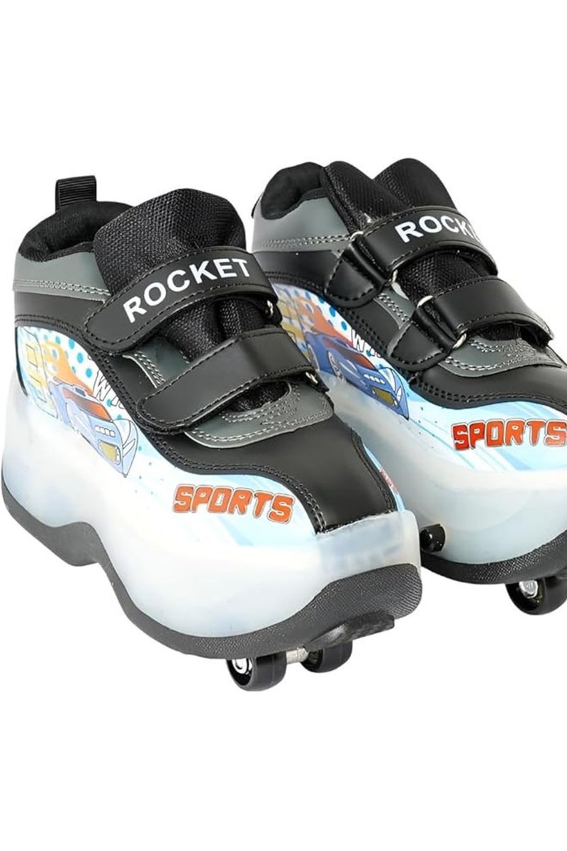 Children's Roller Skates, Black and Blue, For Boys - Image 2