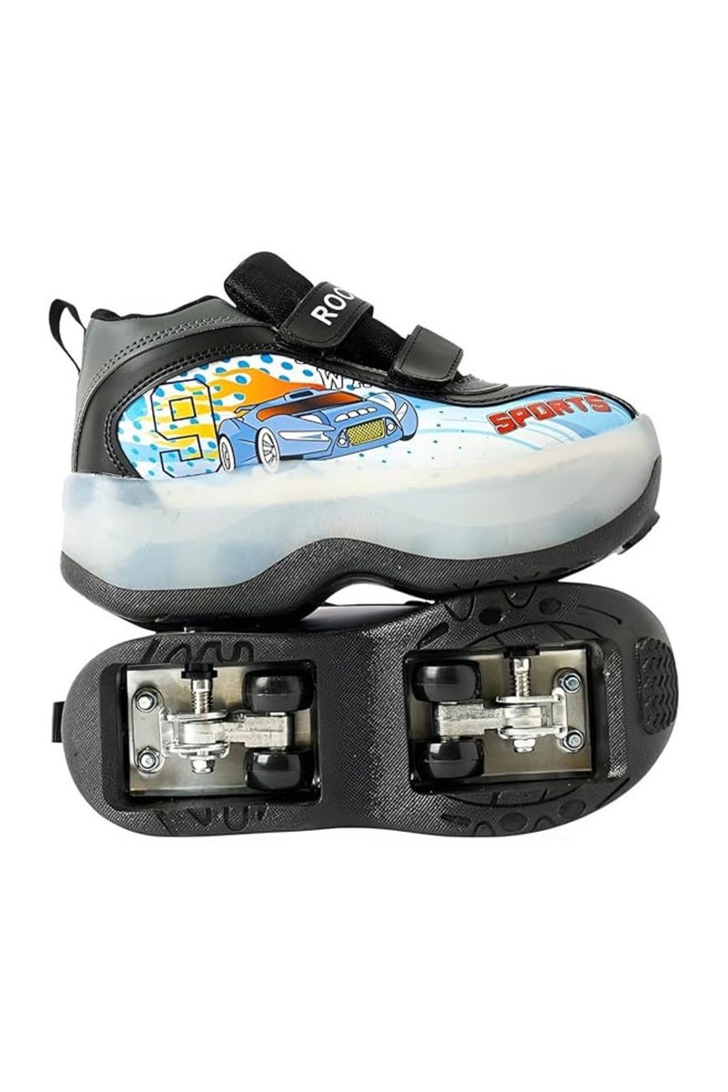 Children's Roller Skates, Black and Blue, For Boys - Image 1