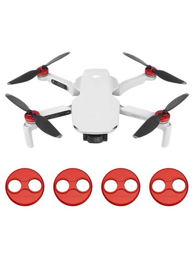 NIBEMINENT 4-Piece Protective Cap Motor Cover Set For DJI Mavic Mini Drone Red  - Image 2