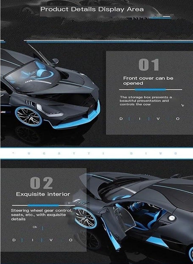 general 1:24 Bugatti DIVO simulation sports car alloy car model collection ornaments gift toys, perfect restoration of classic shape - Image 3