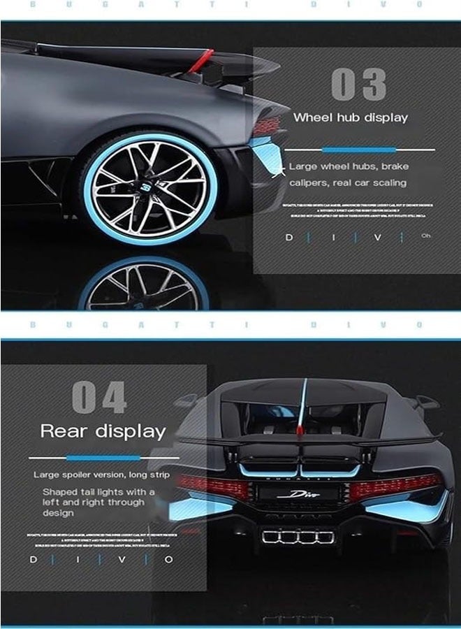 general 1:24 Bugatti DIVO simulation sports car alloy car model collection ornaments gift toys, perfect restoration of classic shape - Image 4