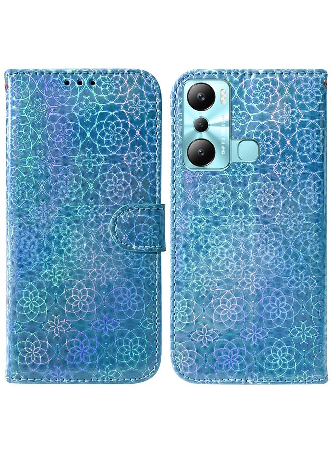 اس-توب جراب لهاتف Infinix Hot 20i مصنوع من الجلد مع مشبك مغناطيسي ملون - Image 1