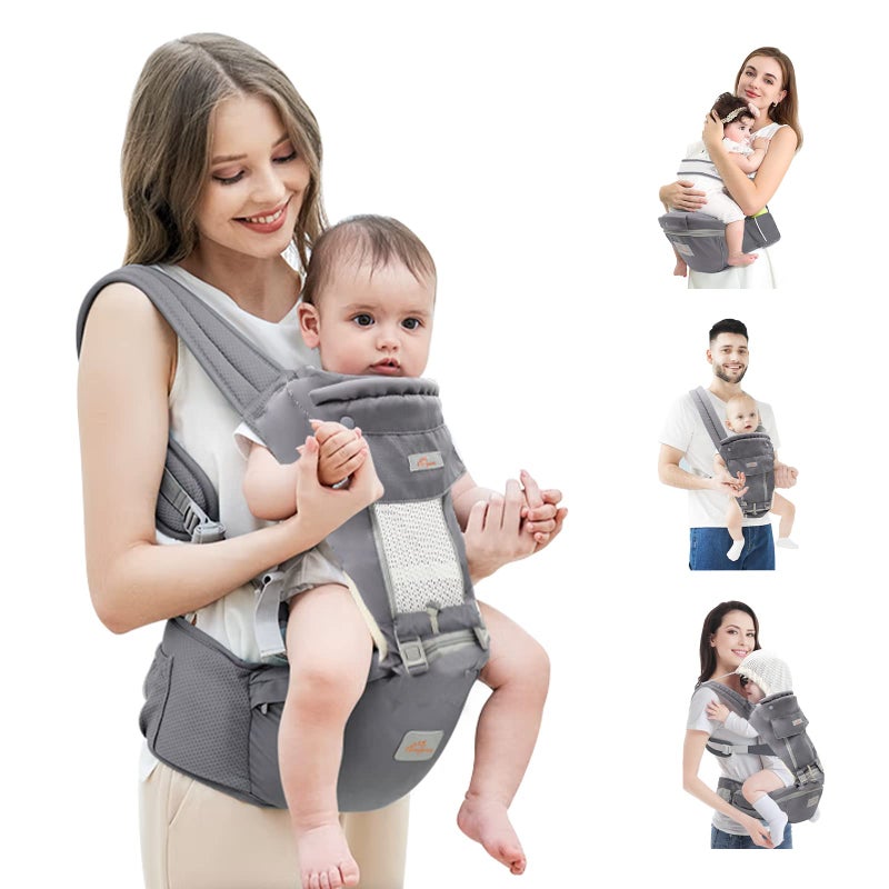 Mumgaroo Baby Carrier Newborn to Toddler, Toddler Carrier with Hood All Seasons & All Position Baby Hip Carrier, Hip Carrier for Baby Breastfeeding - Image 1