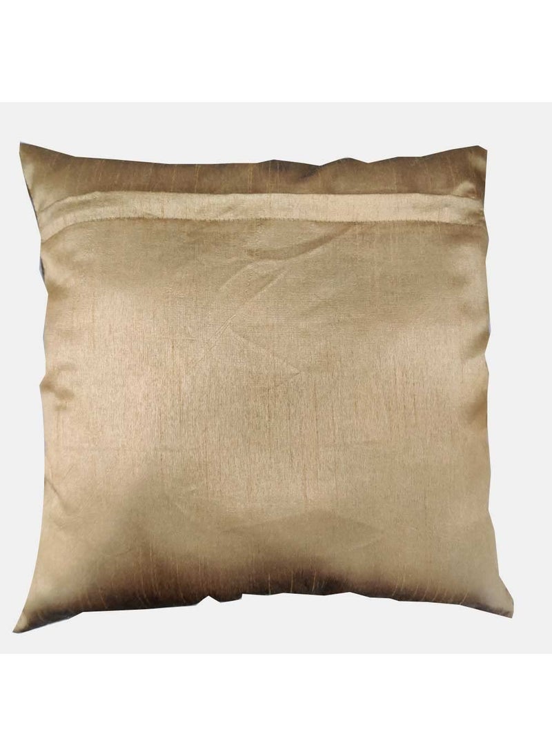Good Vibes Suede Bronze Brown Set of 3 Ethnic Beaded Embroidered Square Combo Cushion Covers for Sofa Home Bedroom 16x16 inch or 40 x 40 cm  - Image 5
