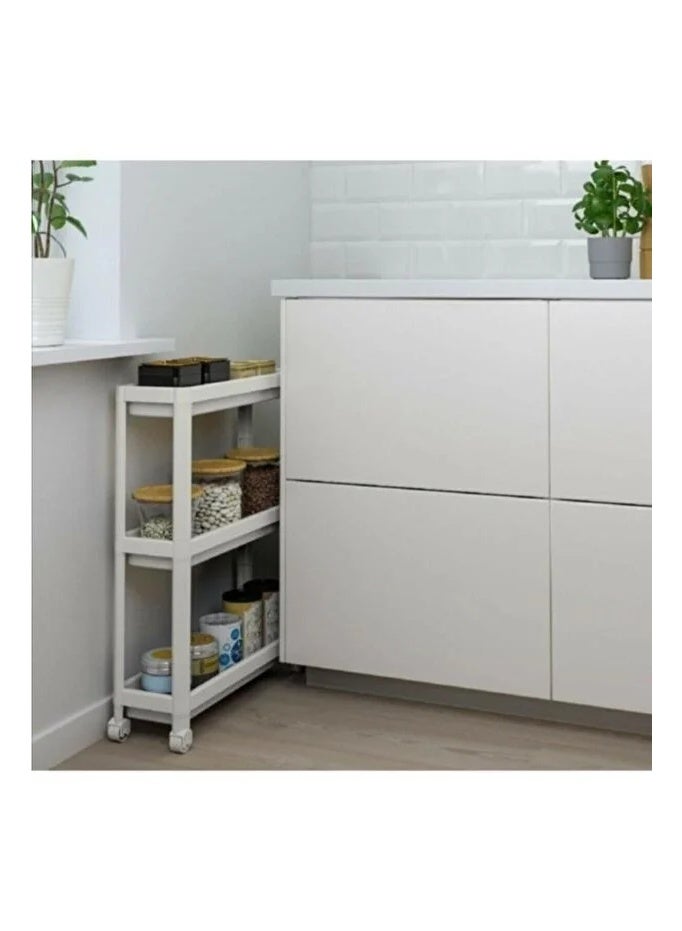 AETHER Slim 3 Tier Rolling Cart Storage Organizer For Kitchen Bathroom Tool Free Assembly (2-Piece Set) - Image 5