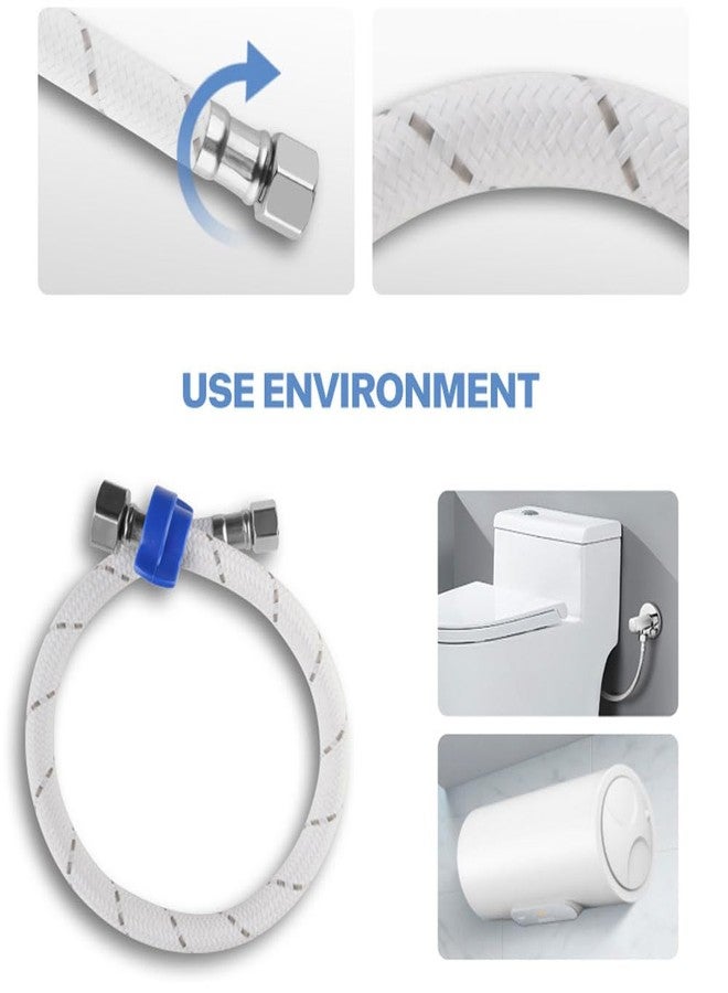 MLD PVC Connection Pipe with angle valve cocke brass for Hot & Cold Mixer Faucets for basins and sinks, Geysers, and Flush tanks GCP840 (24 inch) (Pipe With Valve) (combo) - Image 5