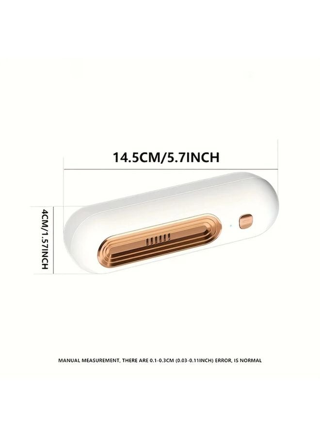 Golden Portable USB Air Purifier Odor Remover For Fridge Home Office Pet - Image 3