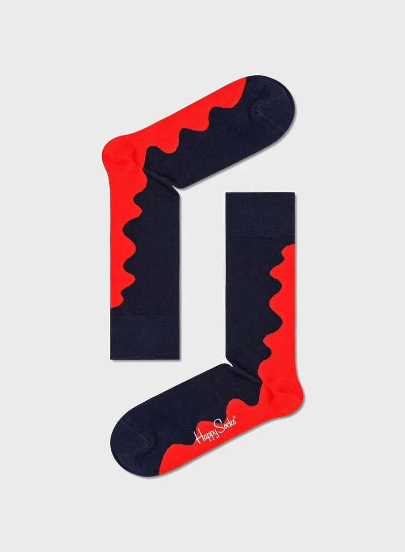 Happy Socks 3-Pack Embroidered Crew Sock