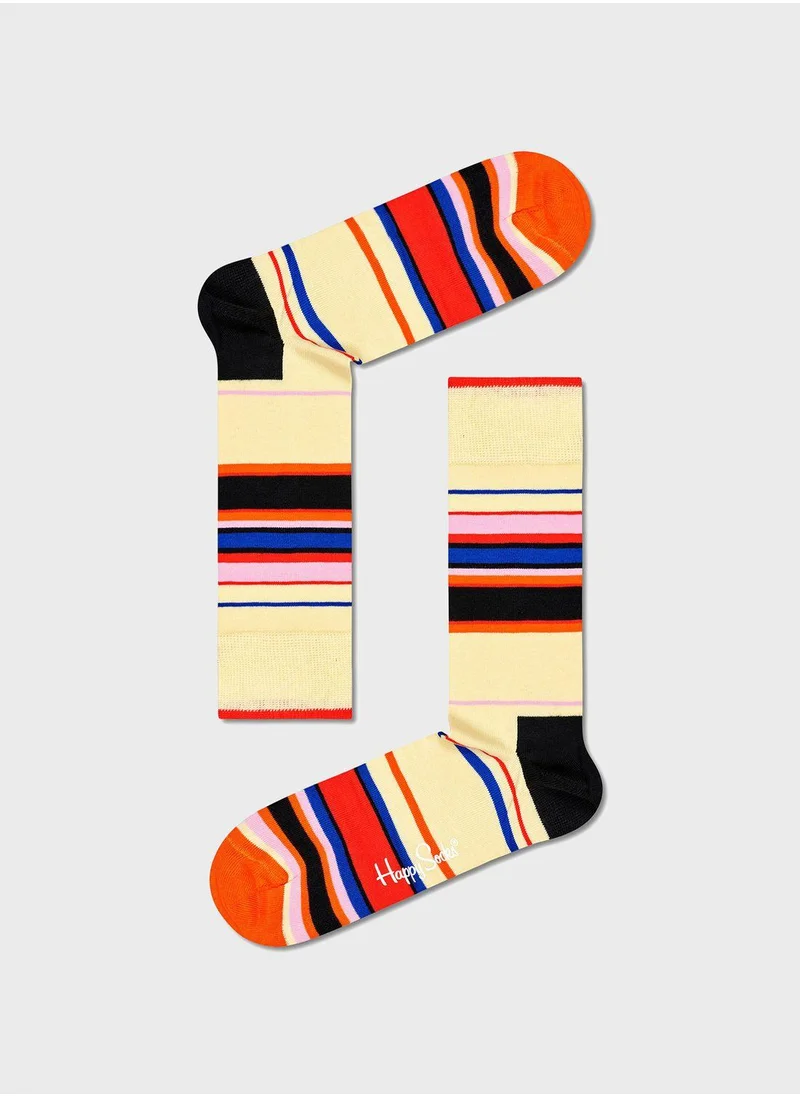 Happy Socks 3-Pack Embroidered Crew Sock