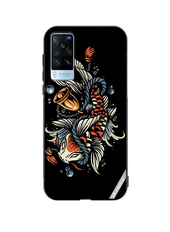 VR CREATIVE Protective Case Cover For Vivo X60 Koi Fish Design Multicolour - Image 1
