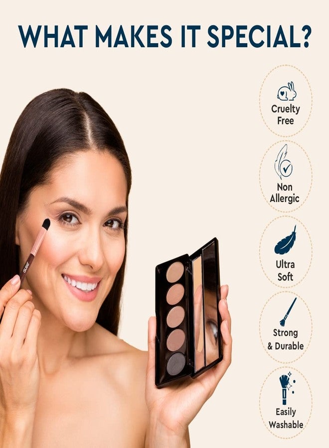 GUBB Dense Bristles Makeup Brushes - Brown, Pack of 3, GubbBK-6715 - Image 2