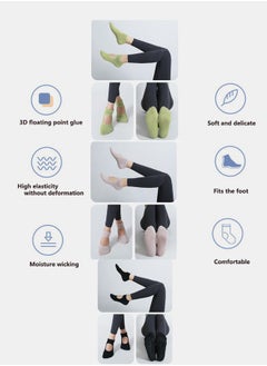 Magic Park 4 Pairs Non-Slip Yoga Socks Pilates Grip Socks for Women Yoga Socks for Pilates,Yoga, Ballet, Dance  - Image 3