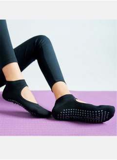 Magic Park 4 Pairs Non-Slip Yoga Socks Pilates Grip Socks for Women Yoga Socks for Pilates,Yoga, Ballet, Dance  - Image 5